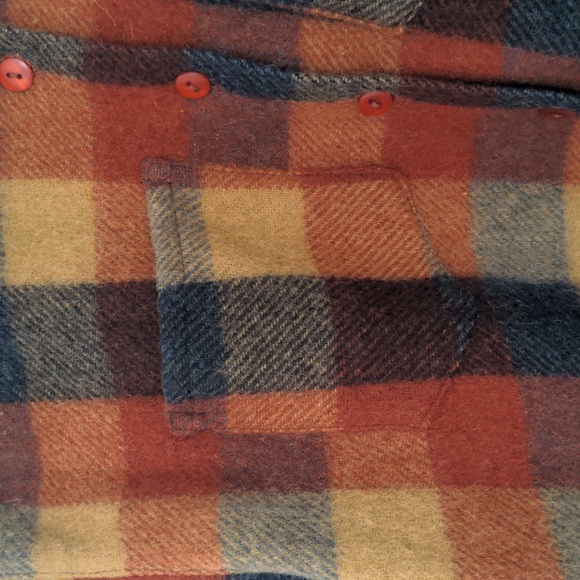 Plaid wool blend cropped shacket small - Picture 3 of 5